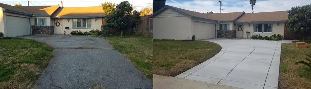 Side-yard project before construction