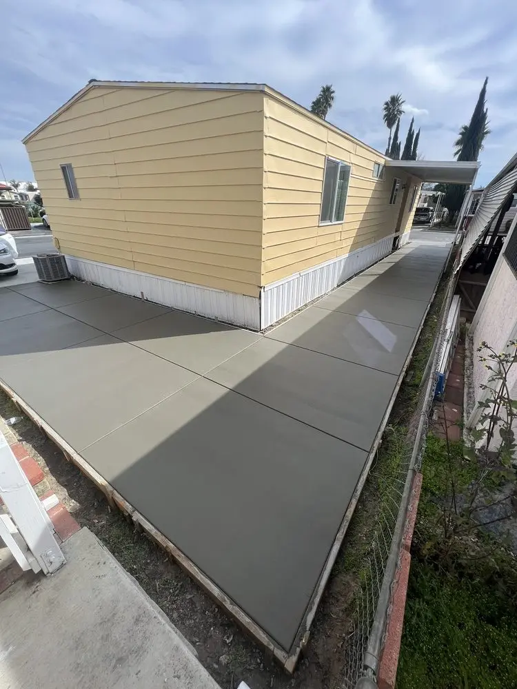 Precision concrete side walkway