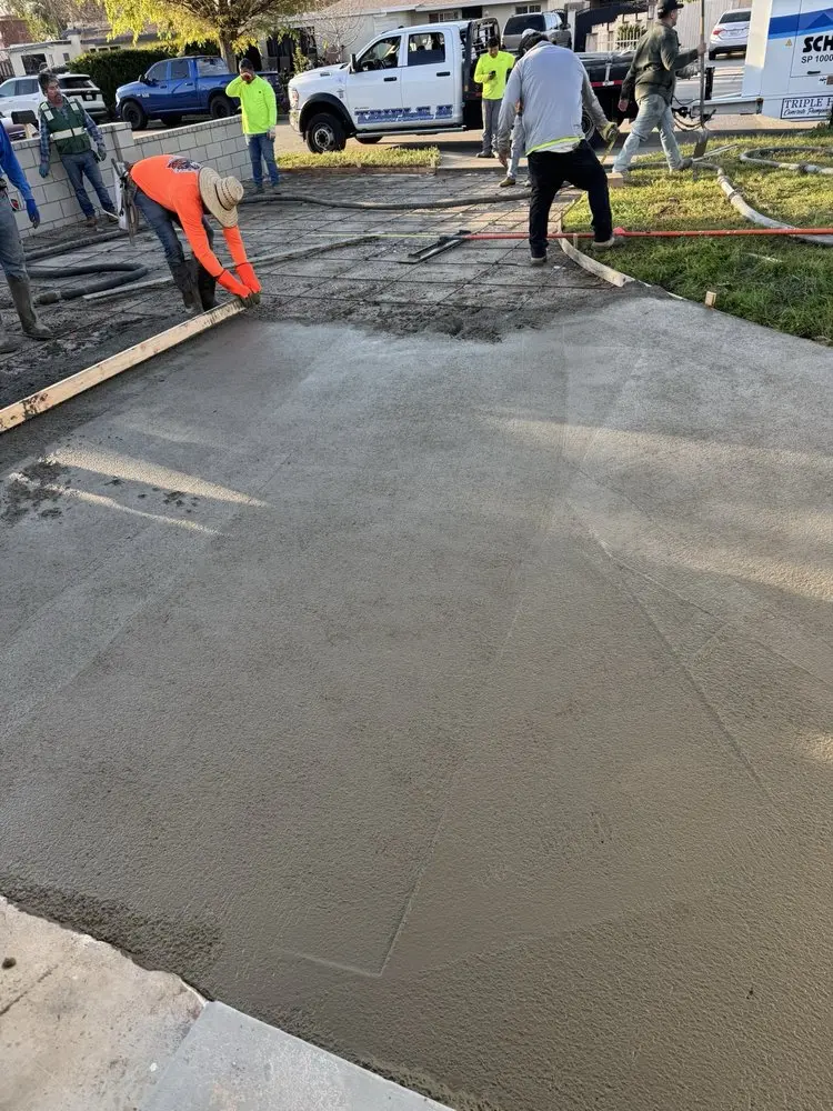 Smooth professional concrete finish
